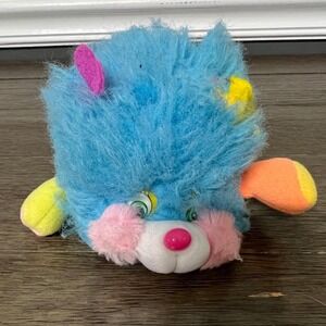 Vintage 1986 Popples Plush Animal Toy Pink Purple Blue Kids Collectible